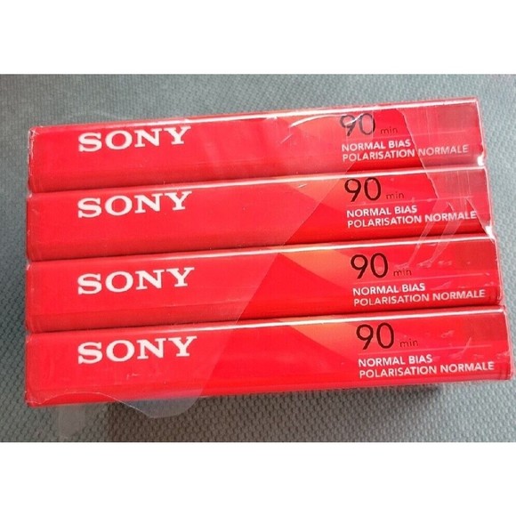 4 Sealed Blank Audio 90minute Cassette Tapes Sony HF Normal Bias High Fidelity - Picture 2 of 5